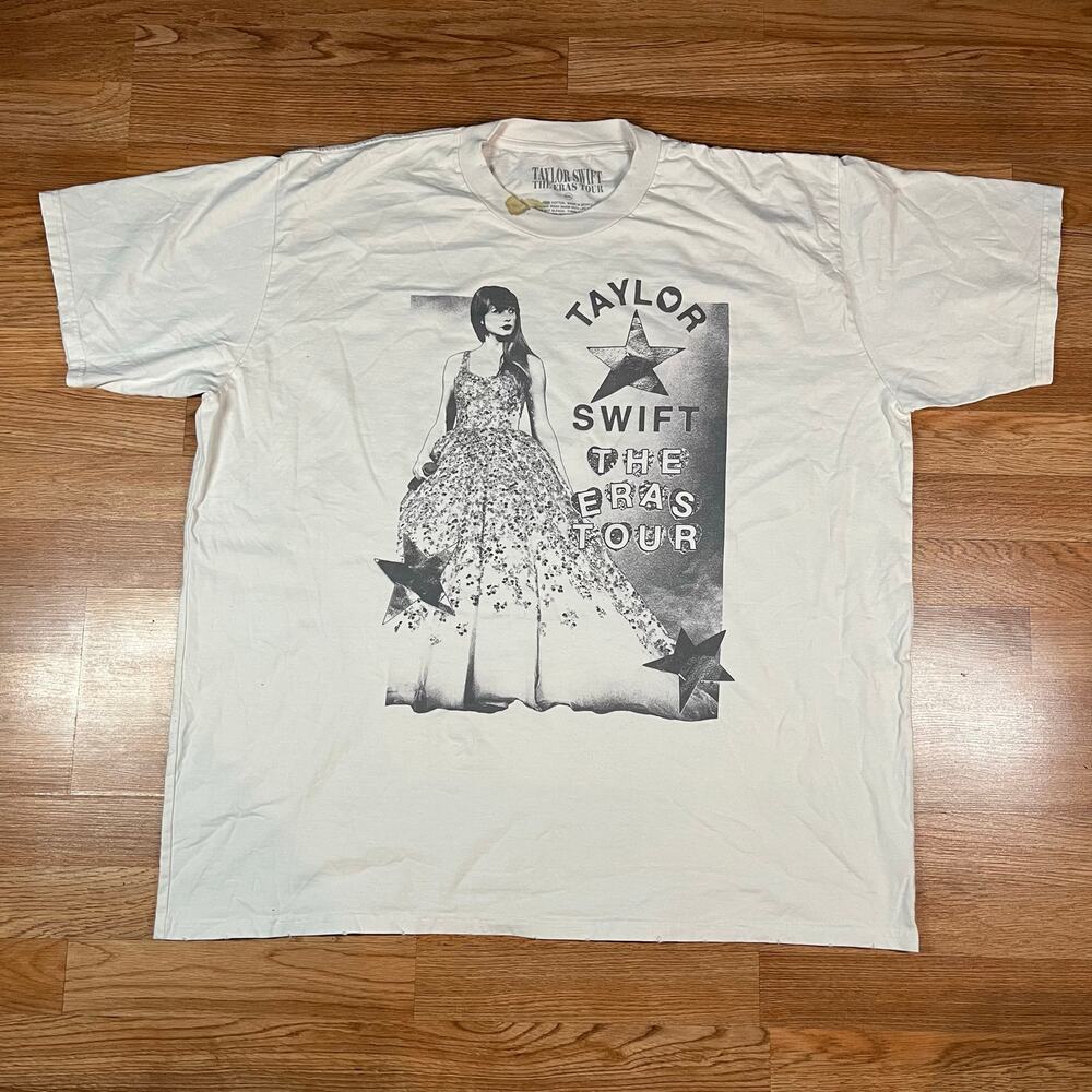 Taylor Swift The Eras Tour Cream Tee T Shirt Men’s Sz 2XL New